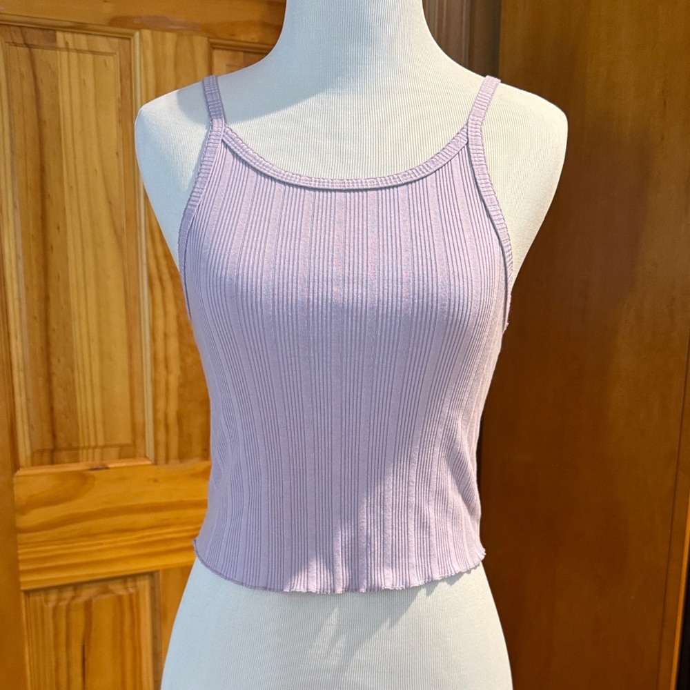 Lilac Ribbed Tank Top